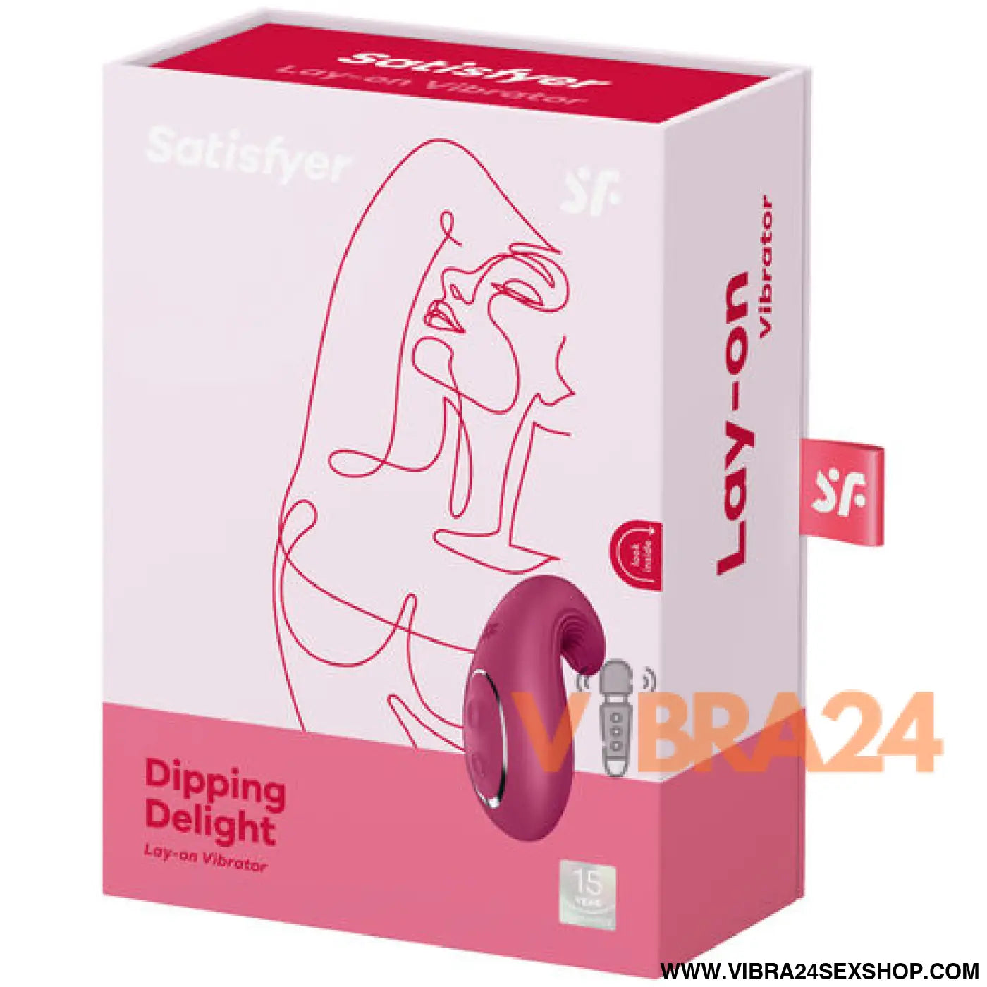 Vibrador Satisfyer Lay-On Vermelho - Dipping Delight para Prazer Intenso
