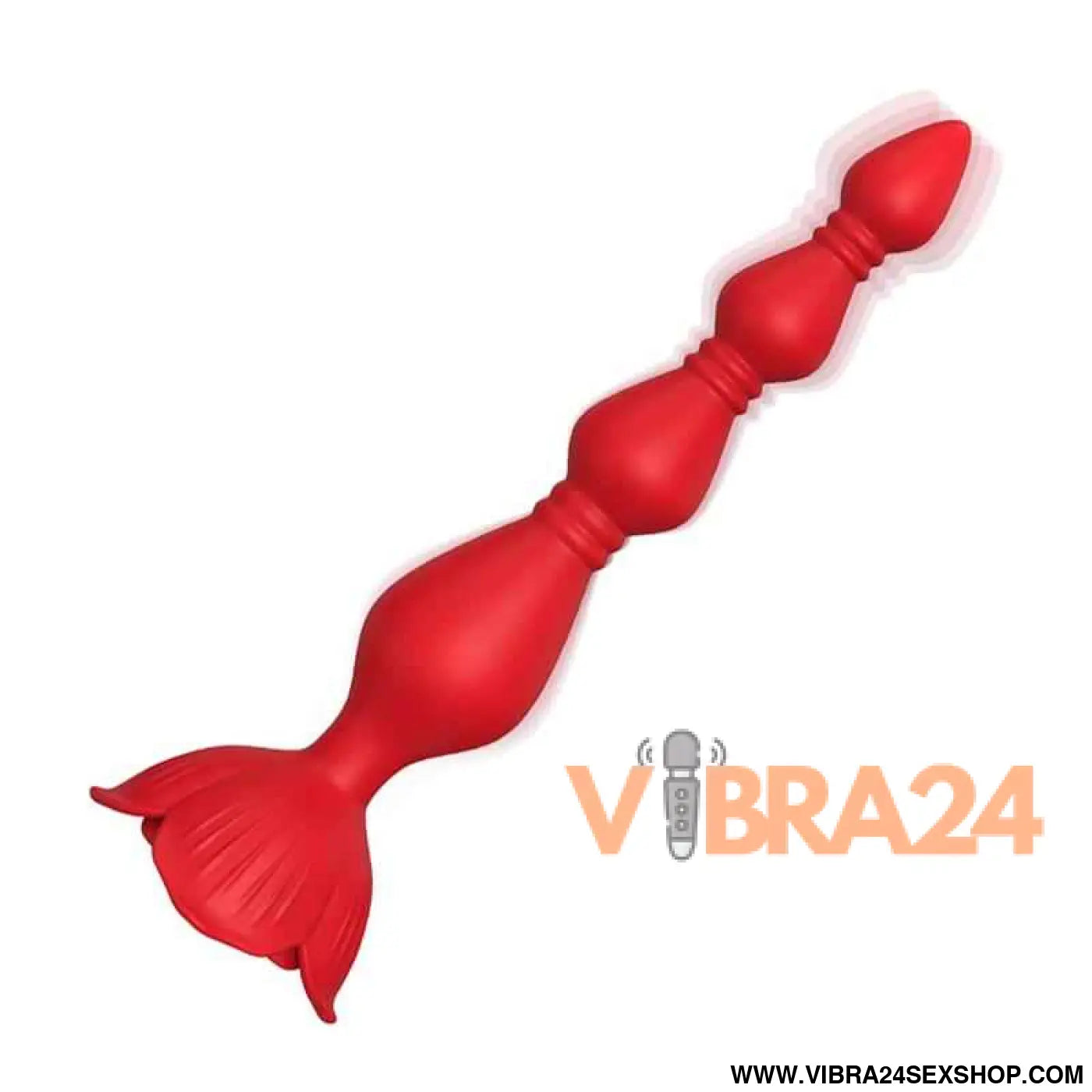 Vibrating Anal Beads with Rose Base