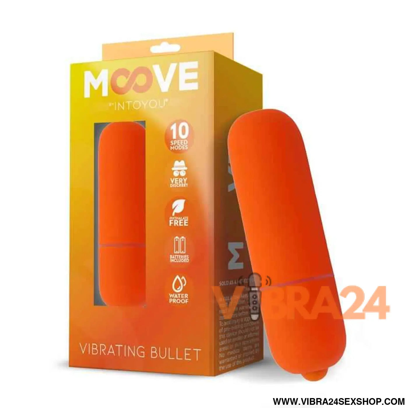 Vibrating Bullet 10 Speeds Orange