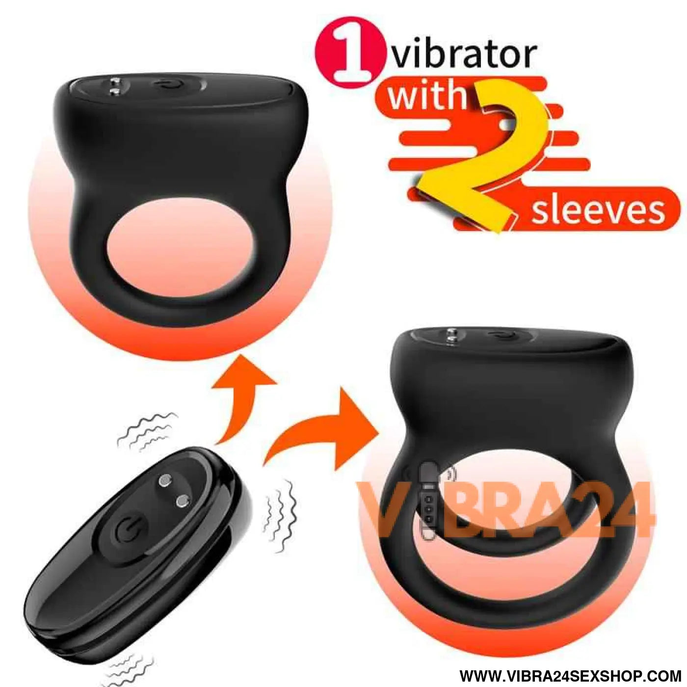 Vibrating cock ring set of 2