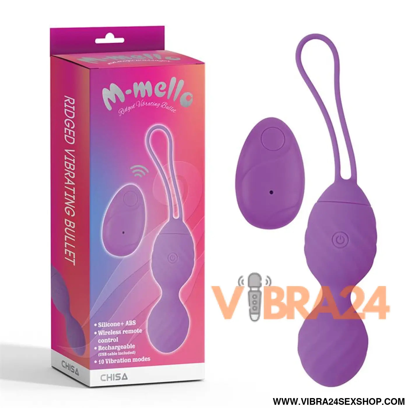 Vibrating Egg Remote Control Ridged USB Silicone 7.4