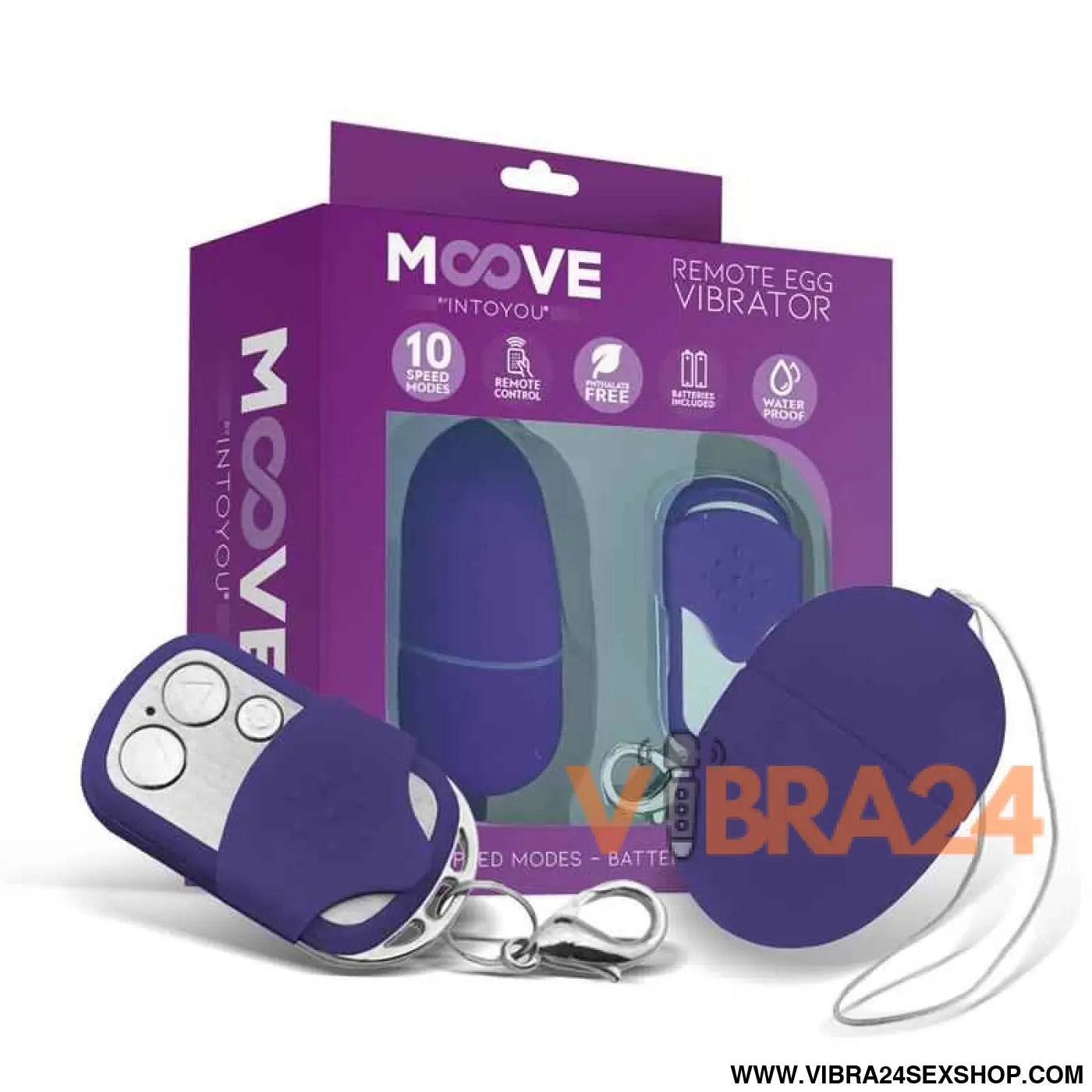 Vibrating Egg with Remote Control Mini Purple