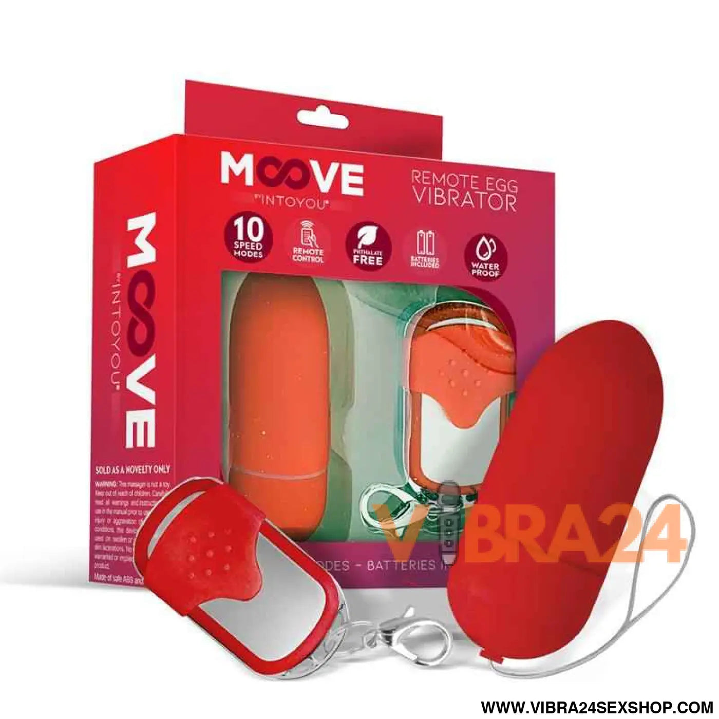Vibrating Egg with Remote Control Red