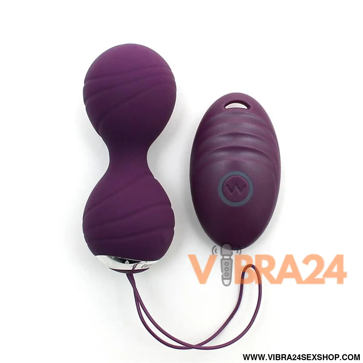 Vibrating Kegel Balls with Remote Control Cannes Purple