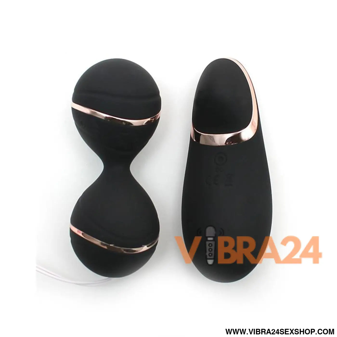 Vibrating Lay-on Kegelball set Ibiza Black