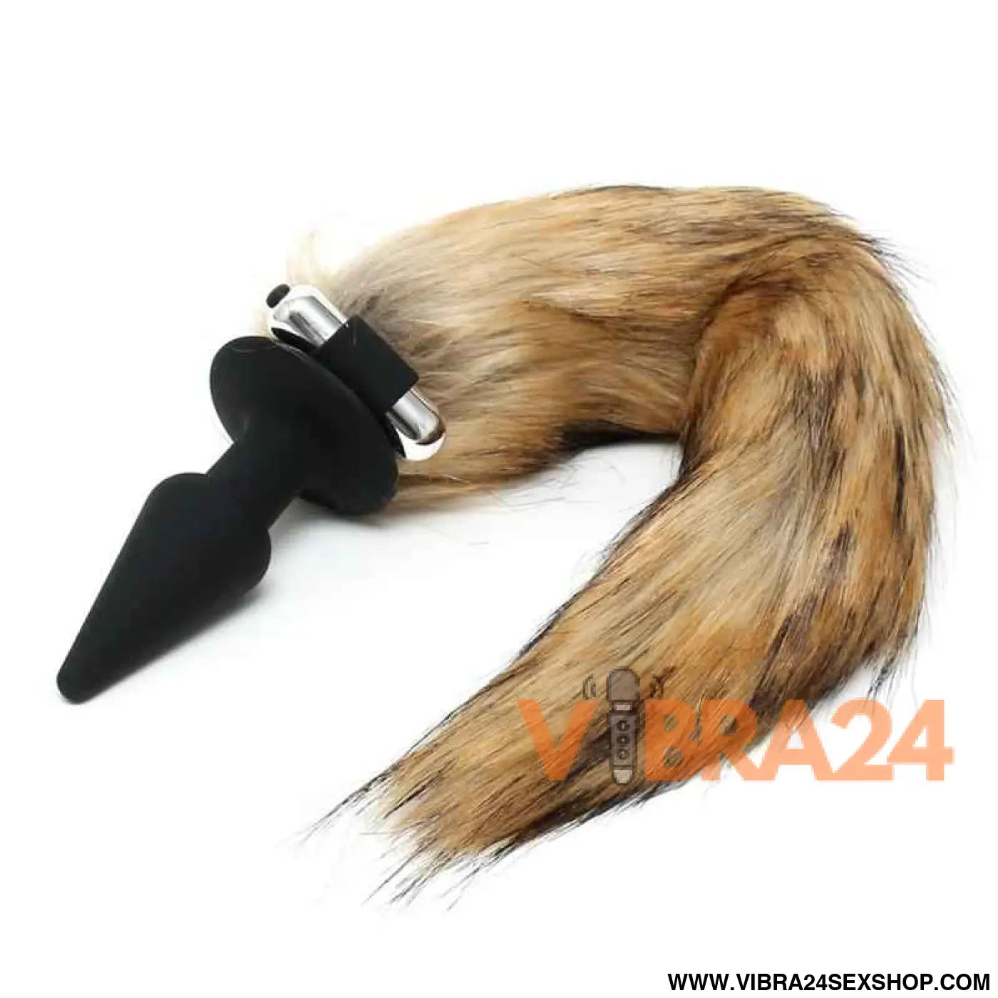 Vibrating Plug with Fox Tail