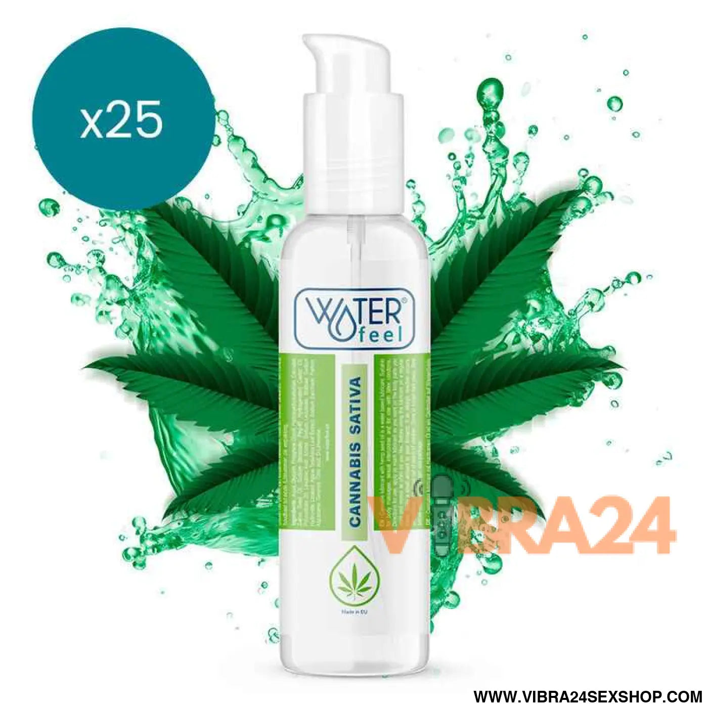 WATERFEEL - LUBRIFICANTE CANNABIS 150 ML PACK 25 UNIDADES