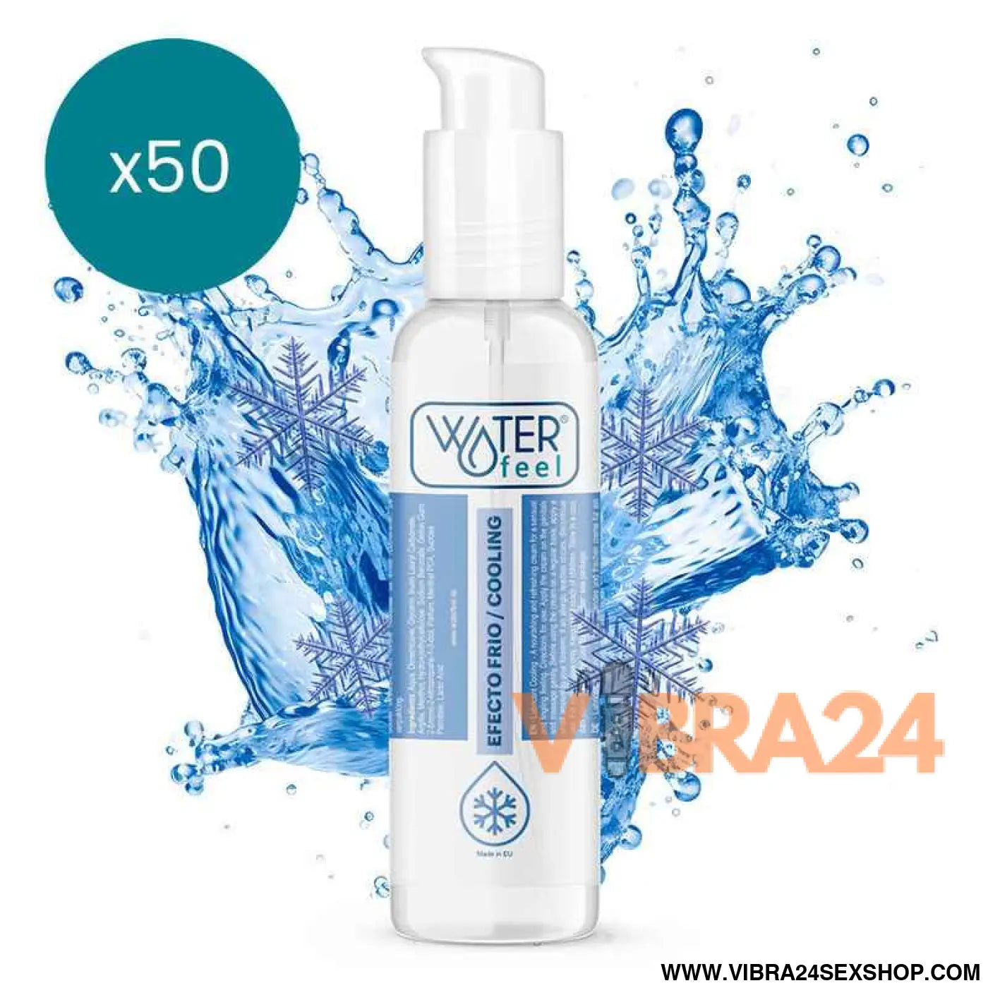 WATERFEEL - LUBRIFICANTE EFEITO FRIO 150 ML PACK 50 UNIDADES