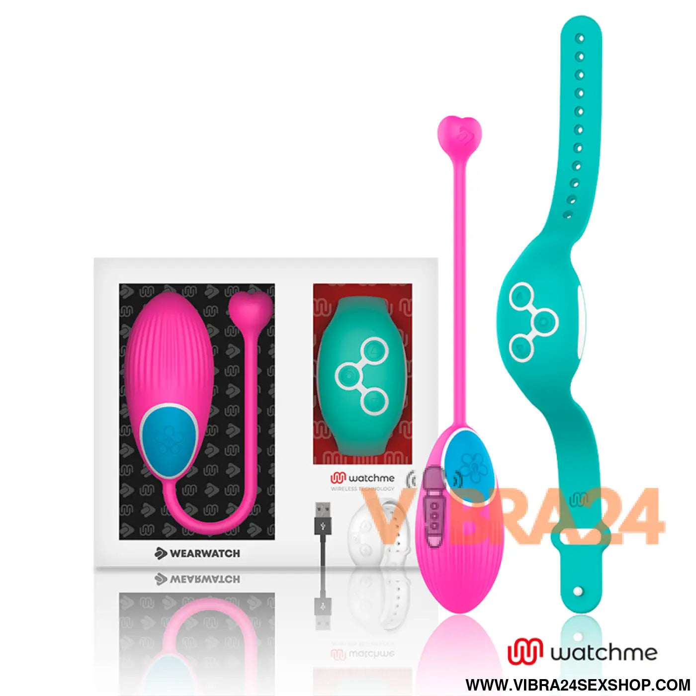 WEARWATCH - TECNOLOGIA WATCHME CONTROLE REMOTO OVO FÚCSIA / ÁGUA DO MAR
