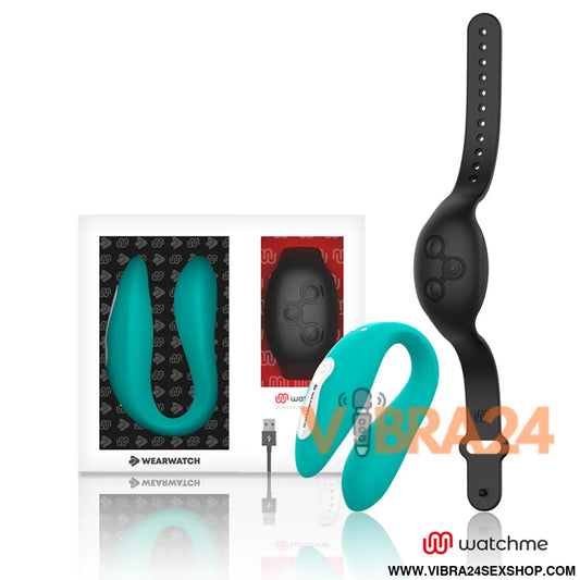 WEARWATCH - VIBRADOR DE TECNOLOGIA DUPLA WATCHME AQUAMARINE / JET