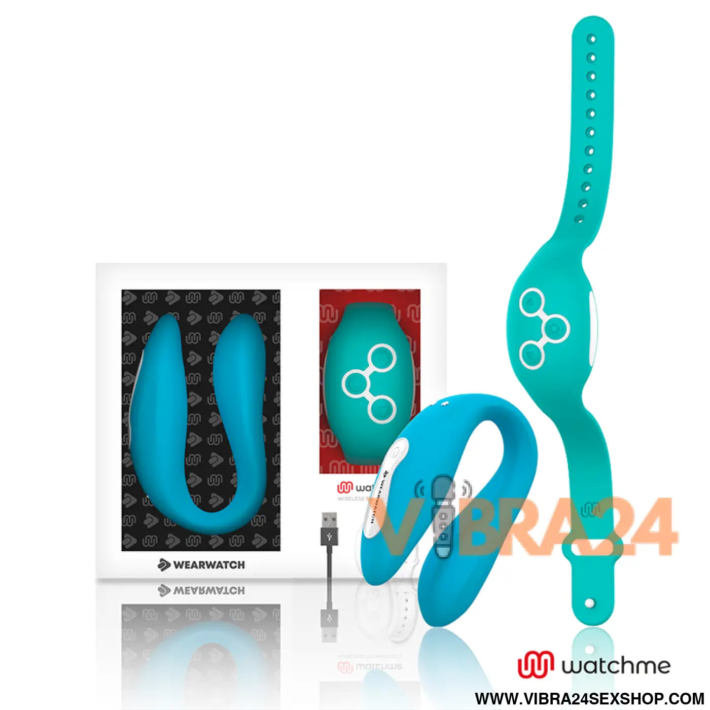 WEARWATCH - VIBRADOR WATCHME DE TECNOLOGIA DUPLA INDIGO/ÁGUA DO MAR