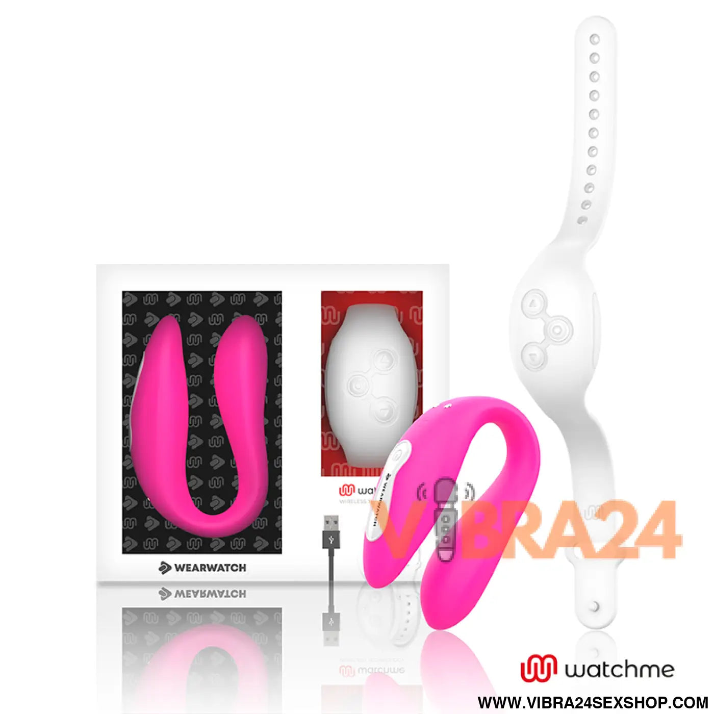 WEARWATCH - VIBRADOR WATCHME DUAL TECHNOLOGY FÚCSIA / NEVE