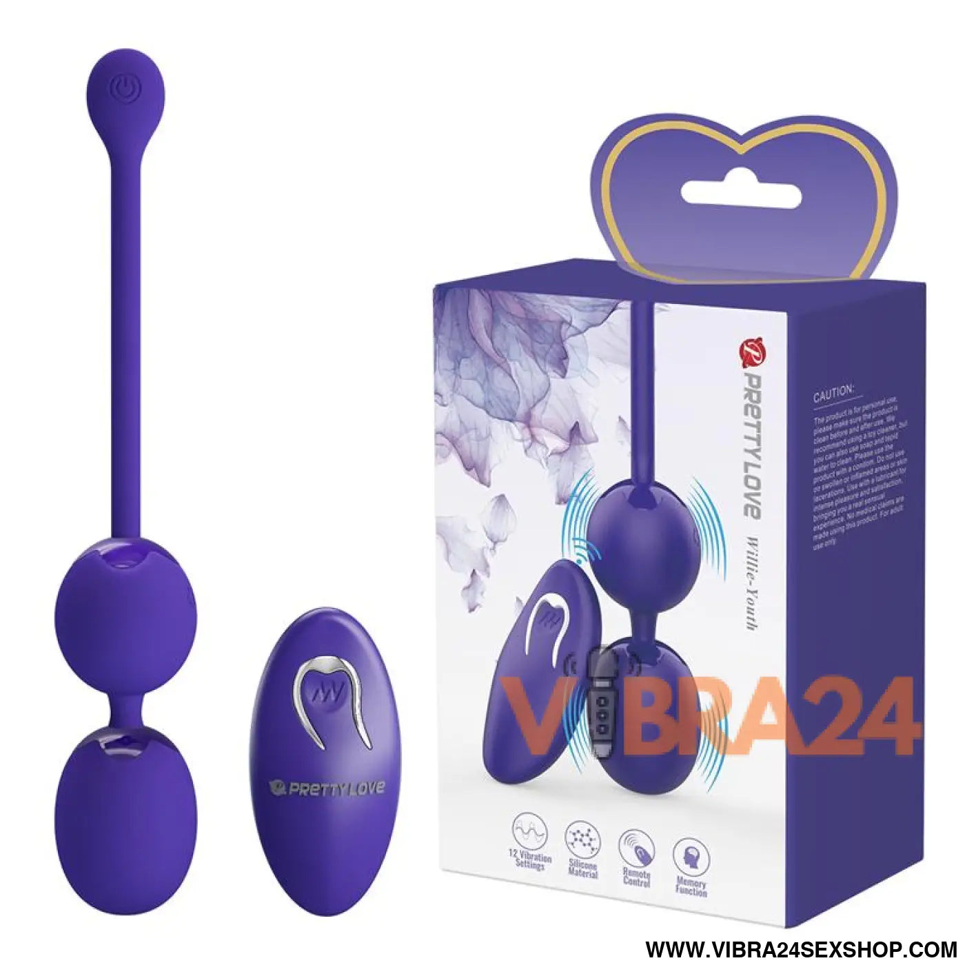 Willie Youth Vibrating Kegel Balls with Remote