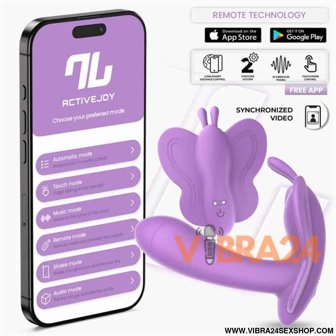 Wingy Butterfly Vibrator with App Lavender