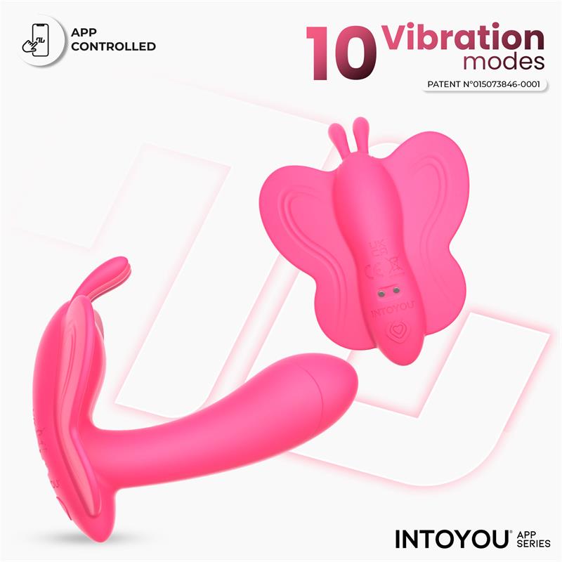 Intoyou App Series – Wingy: Vibrador Borboleta com Design Ergonómico, 2 Motores e Controlo por App para Prazer Conectado