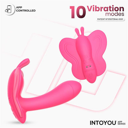 Intoyou App Series – Wingy: Vibrador Borboleta com Design Ergonómico, 2 Motores e Controlo por App para Prazer Conectado