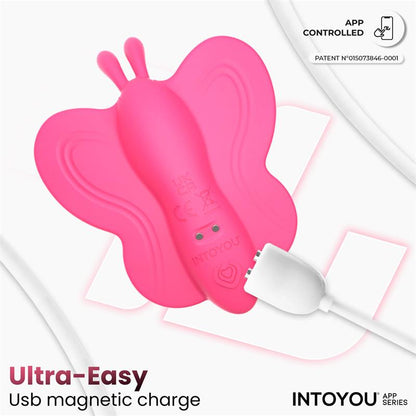 Intoyou App Series – Wingy: Vibrador Borboleta com Design Ergonómico, 2 Motores e Controlo por App para Prazer Conectado