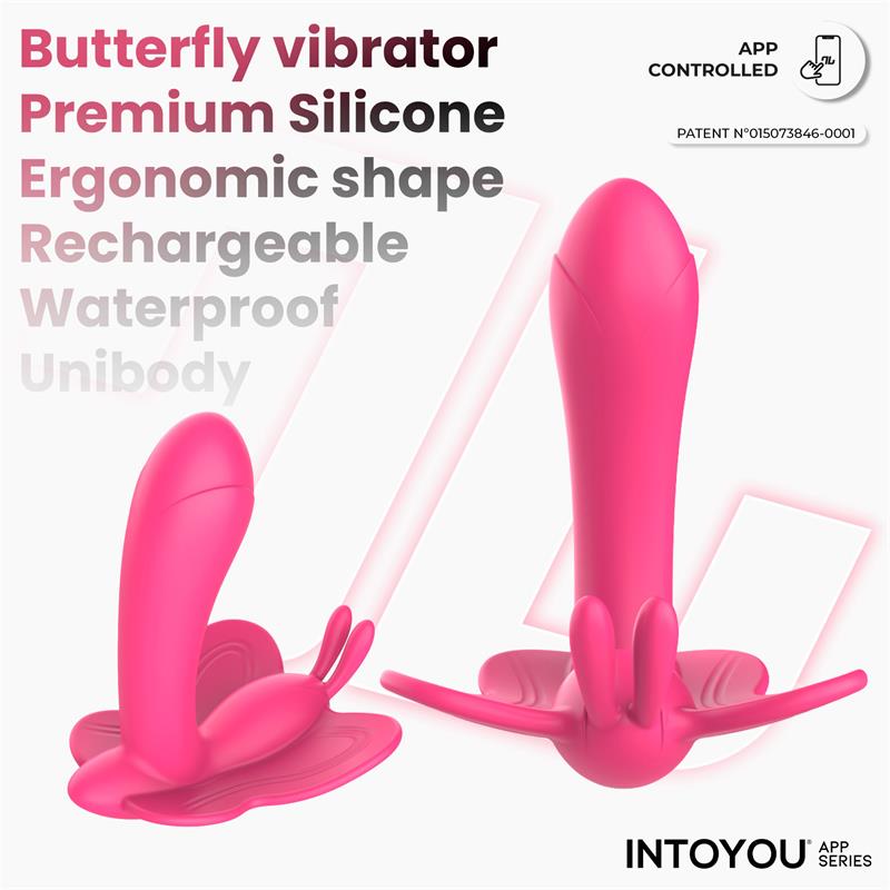 Intoyou App Series – Wingy: Vibrador Borboleta com Design Ergonómico, 2 Motores e Controlo por App para Prazer Conectado
