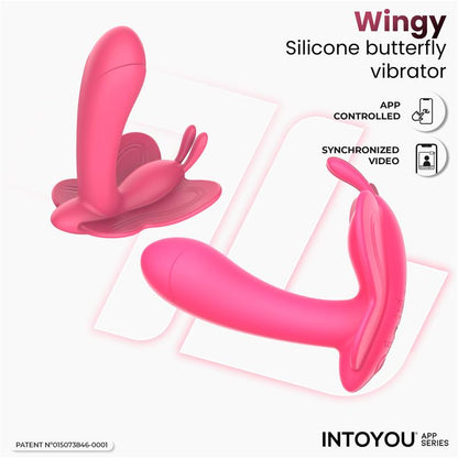Intoyou App Series – Wingy: Vibrador Borboleta com Design Ergonómico, 2 Motores e Controlo por App para Prazer Conectado