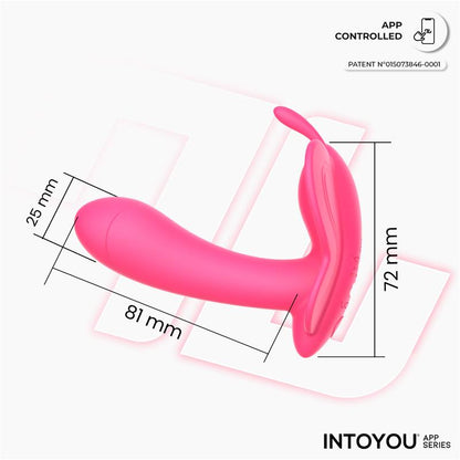 Intoyou App Series – Wingy: Vibrador Borboleta com Design Ergonómico, 2 Motores e Controlo por App para Prazer Conectado