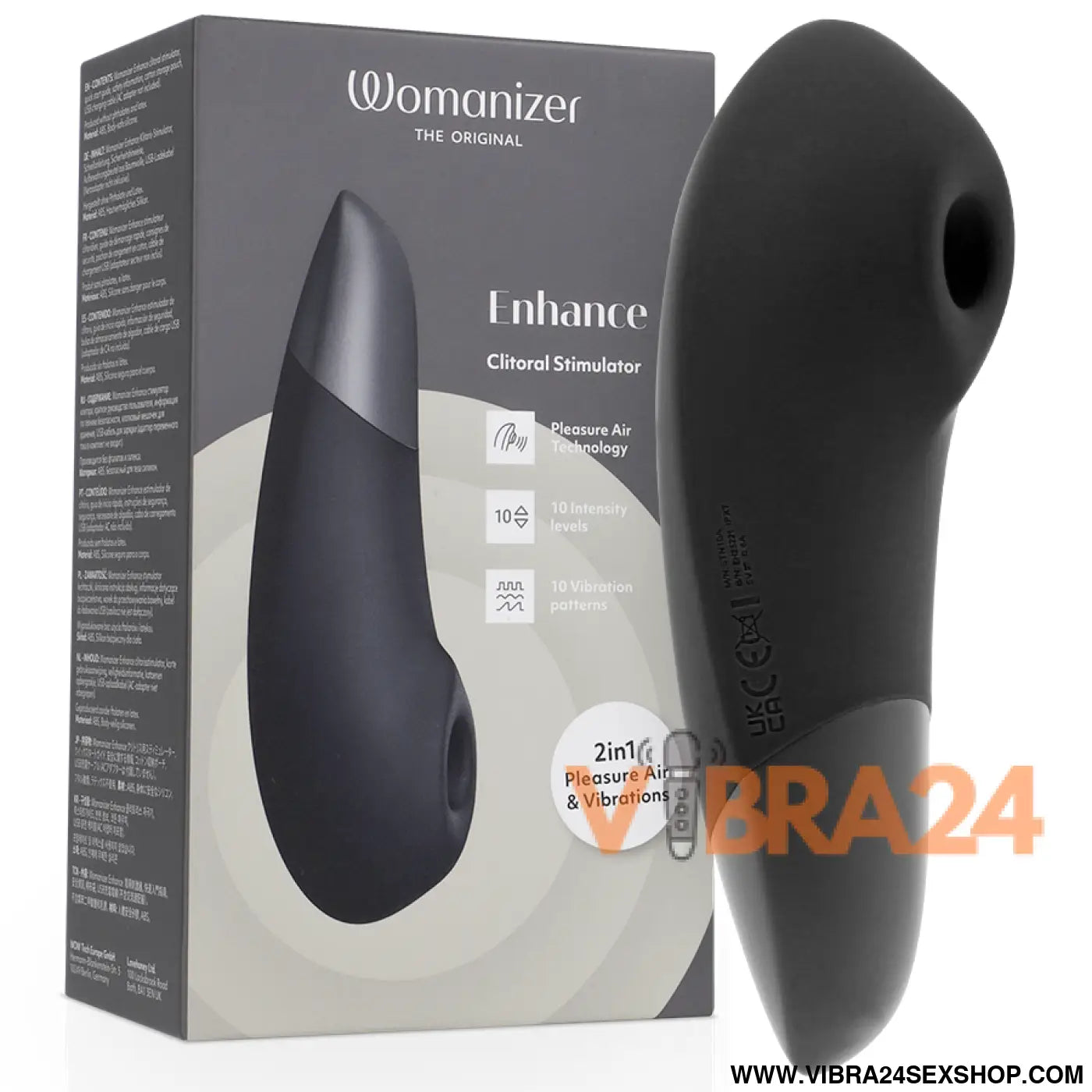 WOMANIZER - ESTIMULADOR CLITORIAL INTENSO PRETO