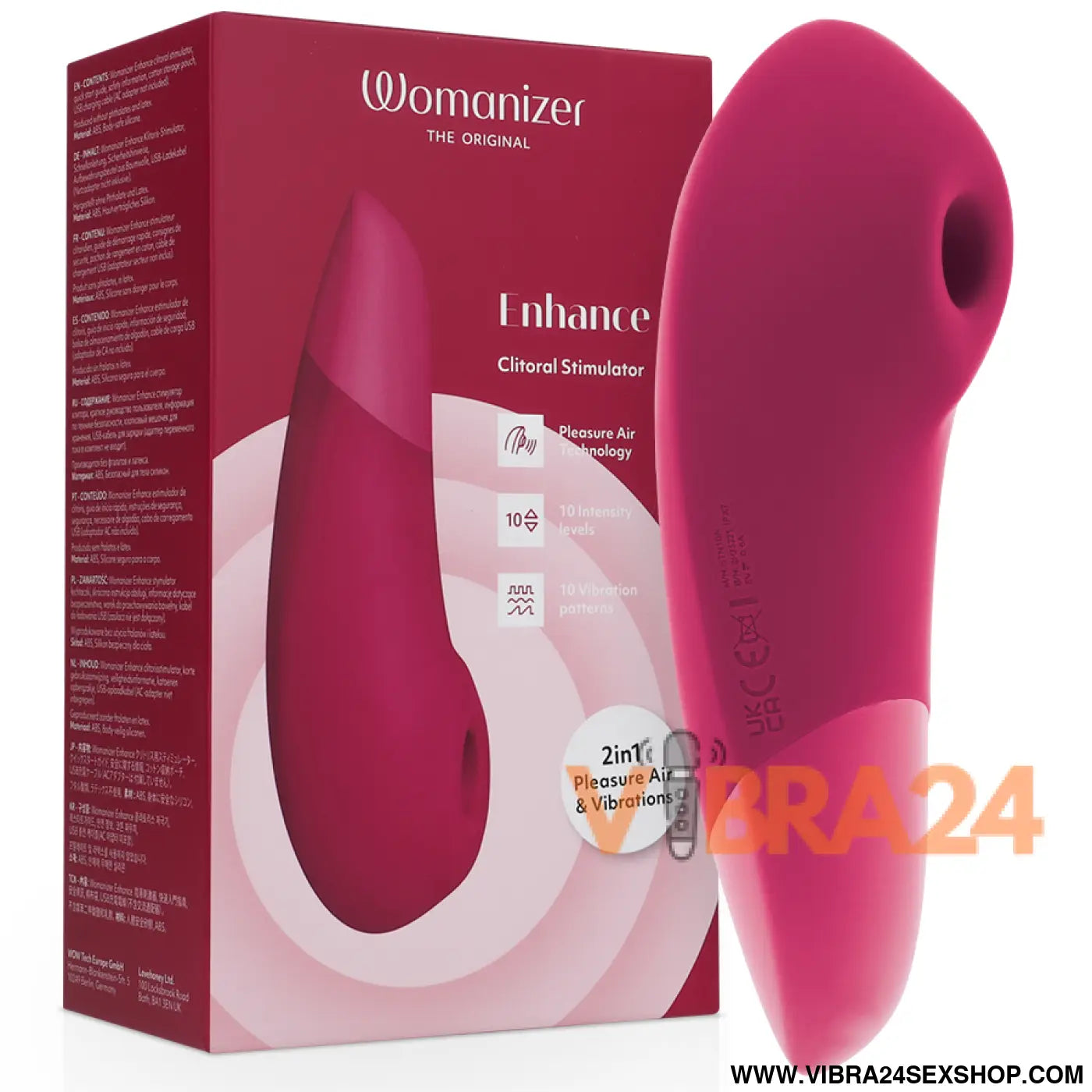 WOMANIZER - Estimulador Clitoriano Enhance Rosa Vibrante
