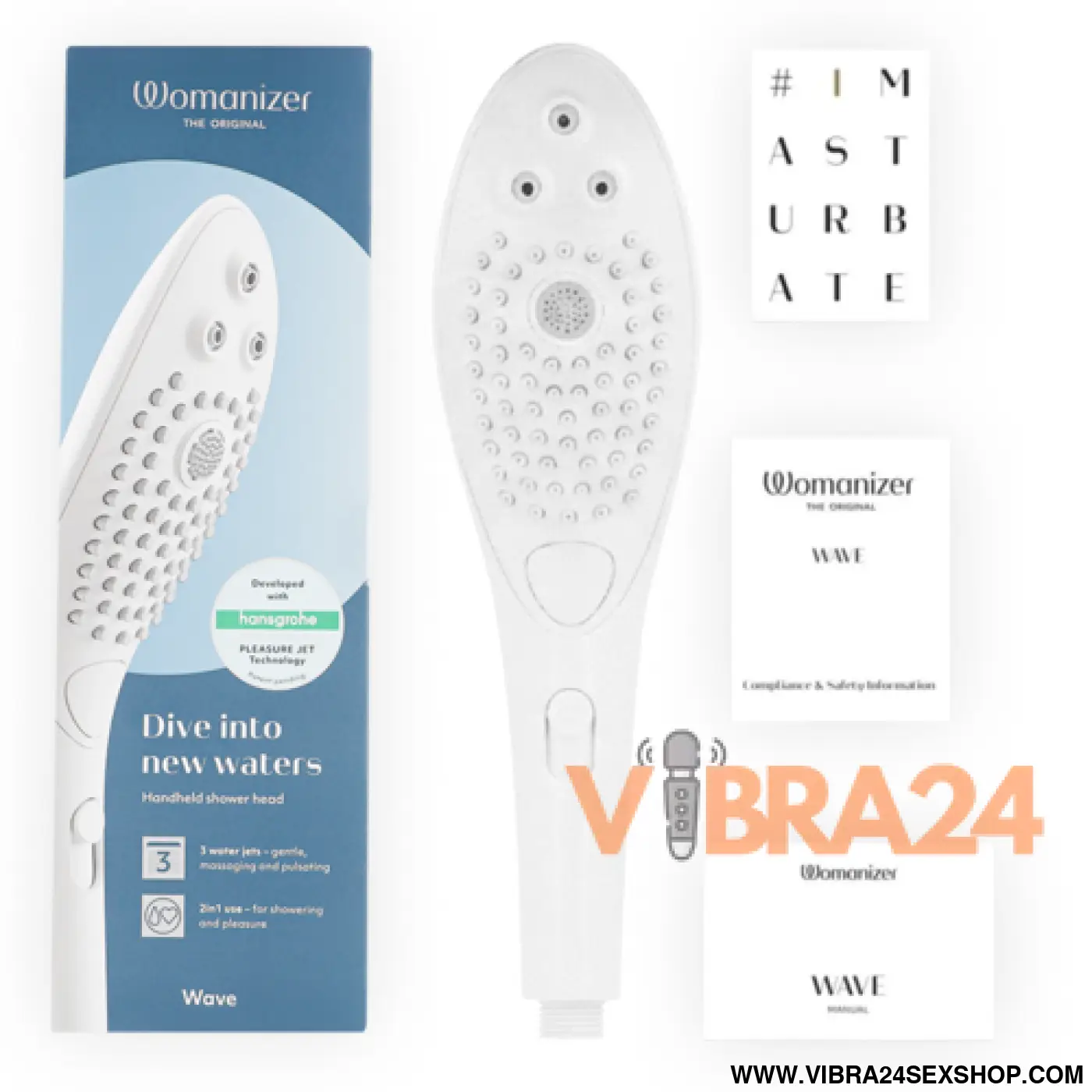 WOMANIZER - Estimulador de Clitóris para Chuveiro Wave Branco