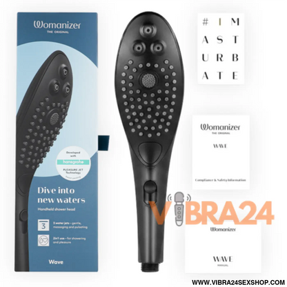Womanizer - Estimulador de Clitóris para Chuveiro Wave Preto