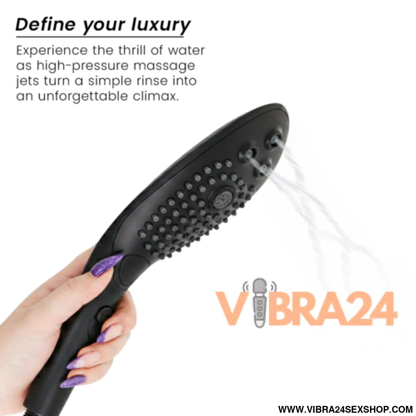Womanizer - Estimulador de Clitóris para Chuveiro Wave Preto