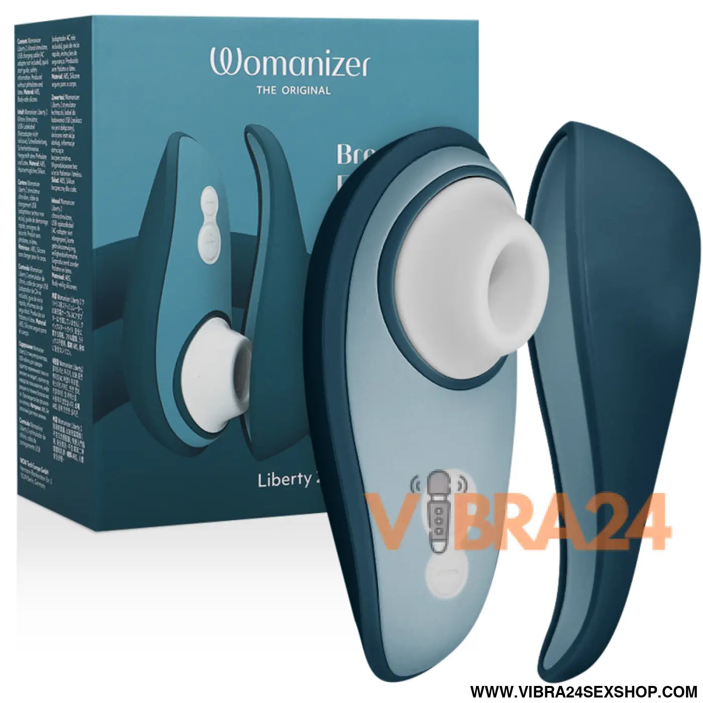 WOMANIZER - LIBERTY 2 ESTIMULADOR DE CLITÓRIS E SUCÇÃO AZUL
