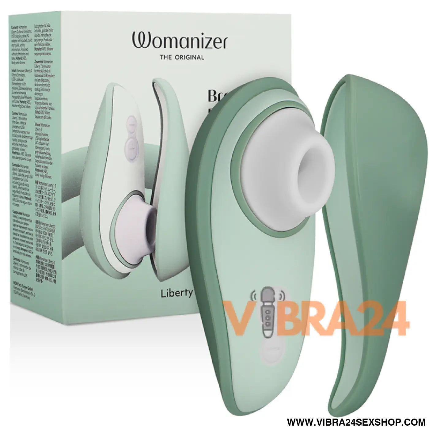 WOMANIZER - LIBERTY 2 ESTIMULADOR DE CLITÓRIS E SUCÇÃO VERDE CLARO