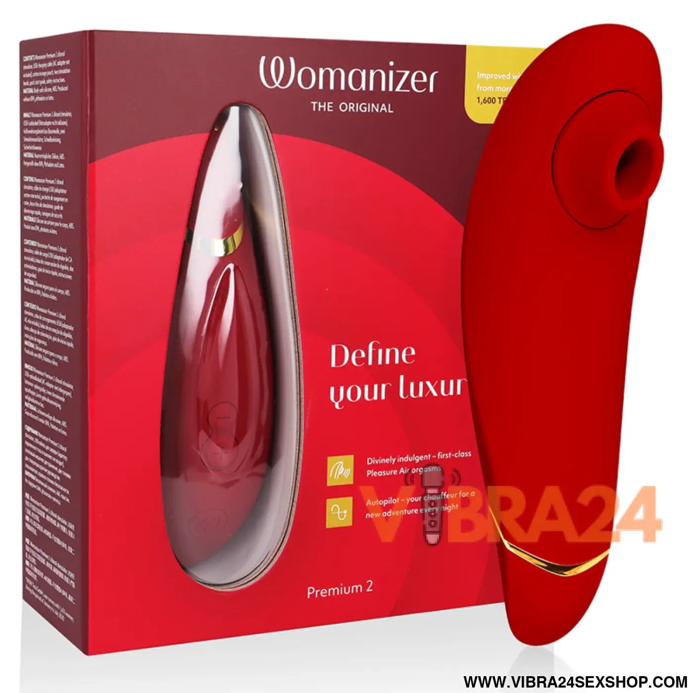 WOMANIZER - PREMIUM 2 ESTIMULADOR CLITORIAL BORDEAUX