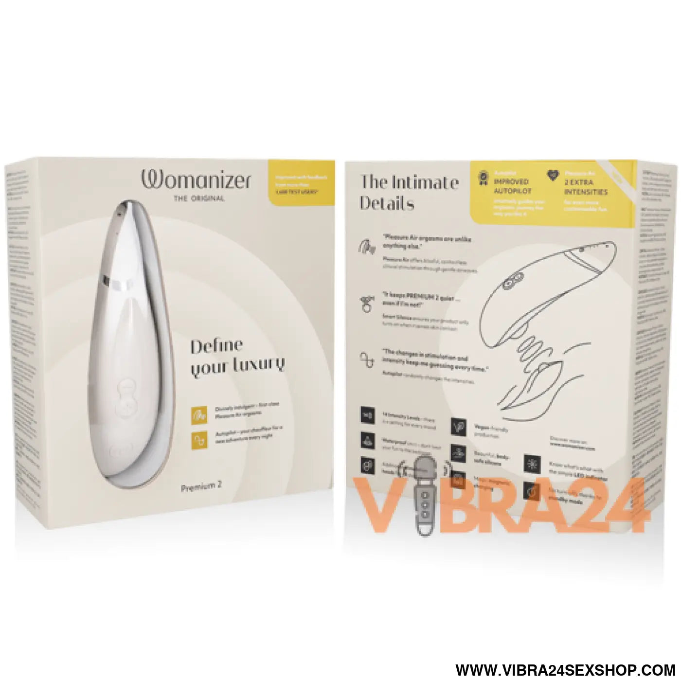 WOMANIZER PREMIUM 2 - Estimulador Clitorial Warm Grey