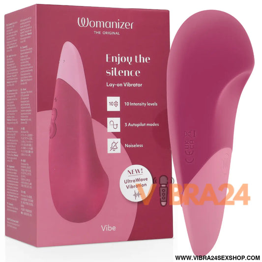 WOMANIZER - VIBE VIBRADOR SILENCIOSO DE USO INTERNO ROSA ESCURO