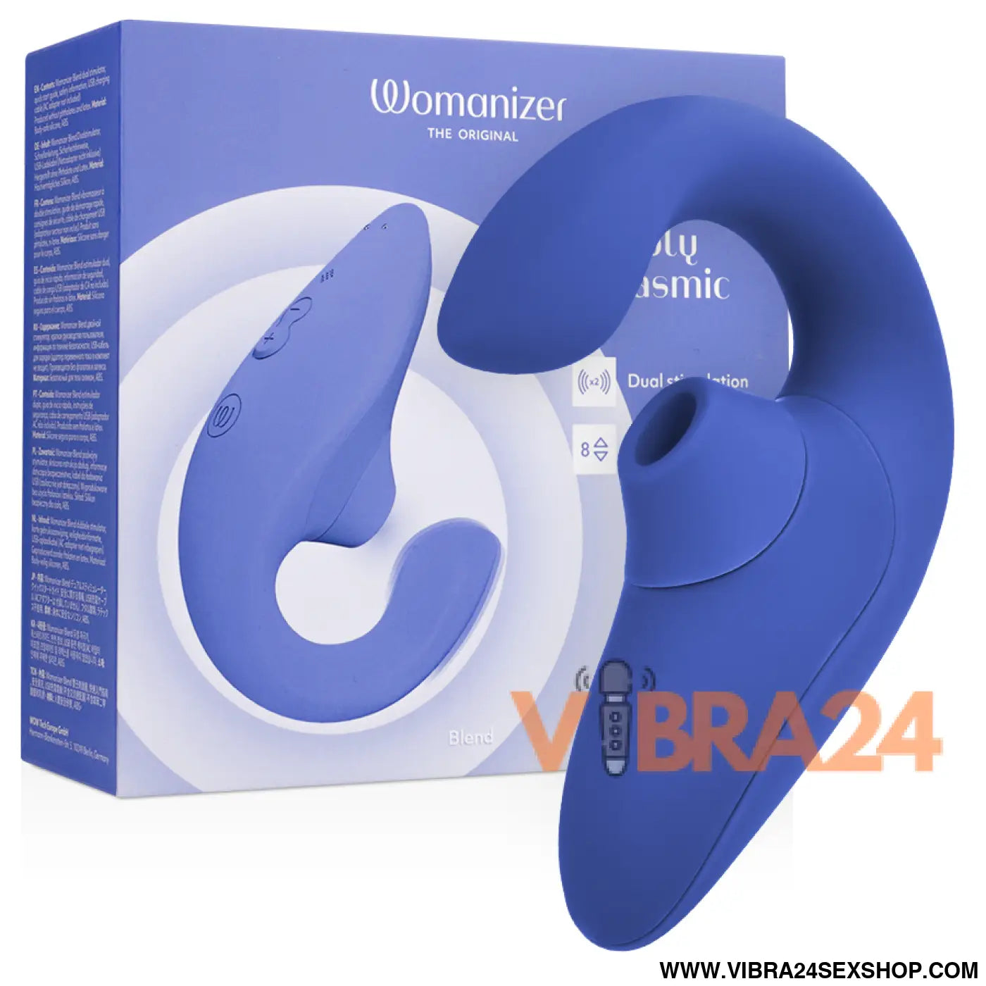 WOMANIZER - VIBRADOR ESTIMULADOR BLEND RABBIT AZUL VIBRANTE
