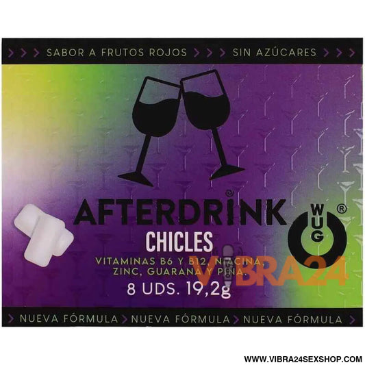 WUG After Drink – A goma de mascar funcional que ajuda você recuperar as energias depois uma noite festa. Cartela com 8