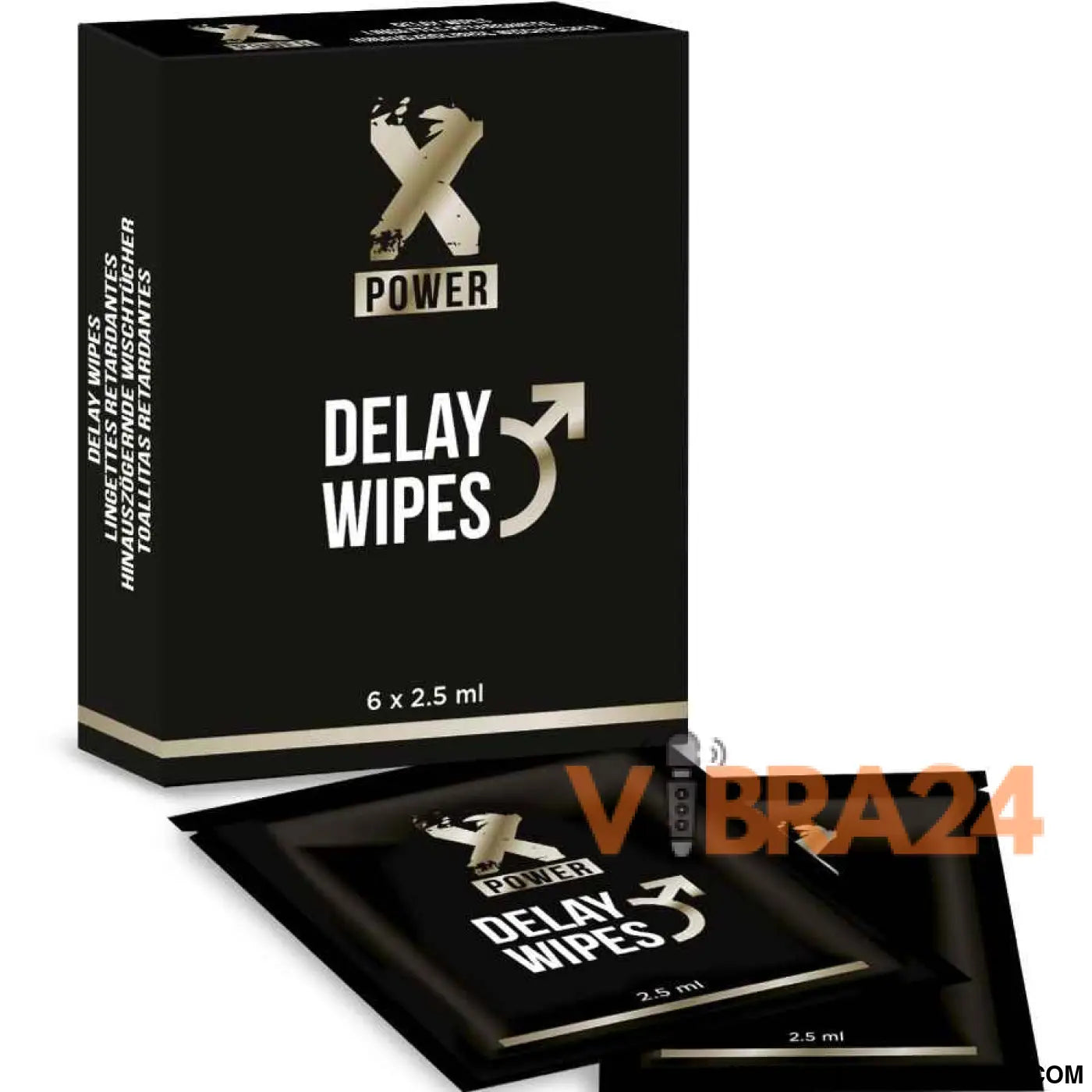 X POWER - DELAY WIPES 6 UNIDADES