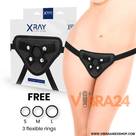 X RAY - ARNÊS COM ANÉIS DE SILICONE