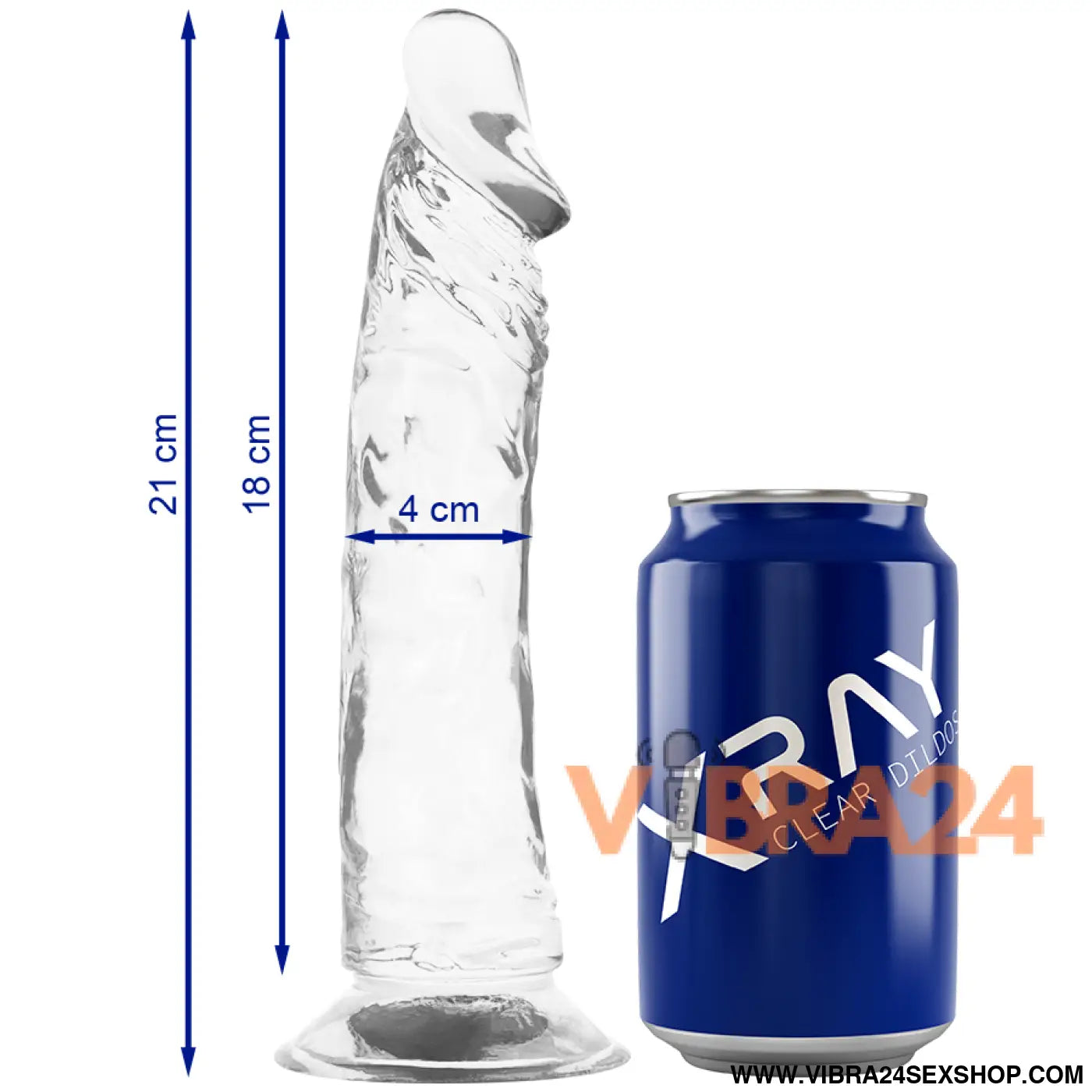 X RAY - DILDO TRANSPARENTE 21 CM -O- 4
