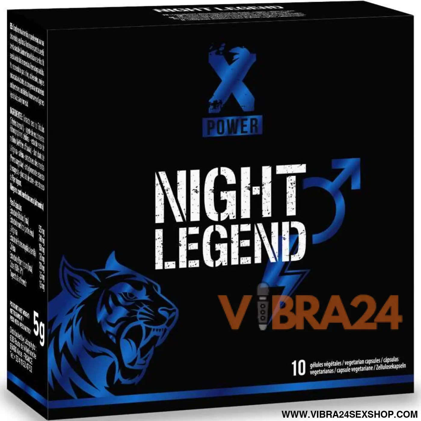 XPOWER - NIGHT LEGEND - ESTIMULANTE DE AÇÃO RÁPIDA PARA EREÇÃO E DESEMPENHO - 10 CÁPSULAS