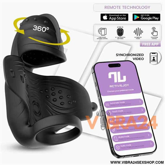 Zonte Rotating Cap Vibrating Masturbator with App